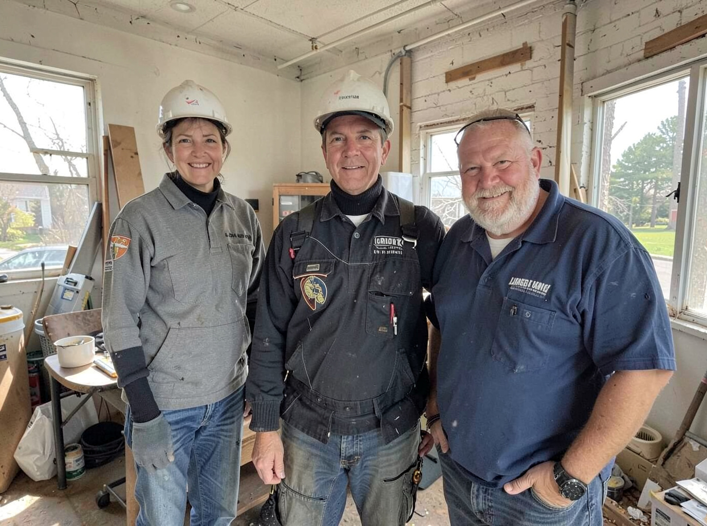 The Lawrence Roof & Leak Pros team at work in Lawrence