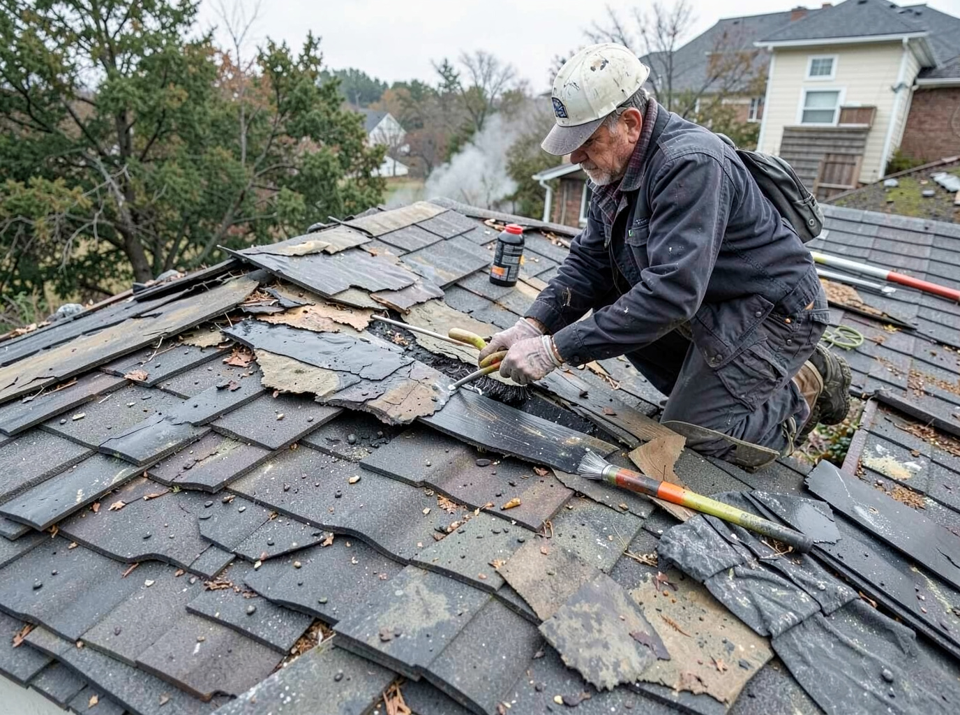 Storm Damage Roof Repair in Lawrence